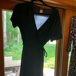 Navy Amazon wrap dress